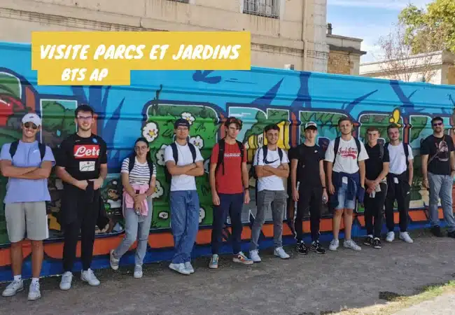 groupe d etudiants mfr en visite parcs et jardins lyon bts a
