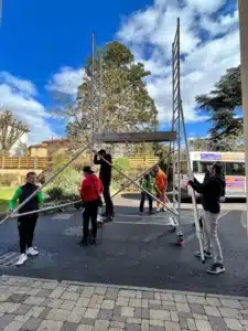 mfr rhone montage echafaudage par des apprentis en formation